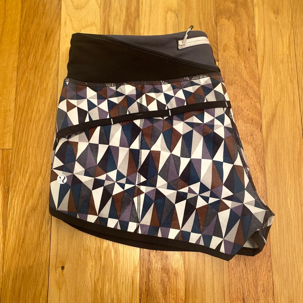 Lululemon geometric print running shorts